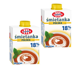 Вершки  Mlekovita 18%  500мл 