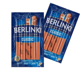 Сосиски "BERLINKI" 250 гр в/у