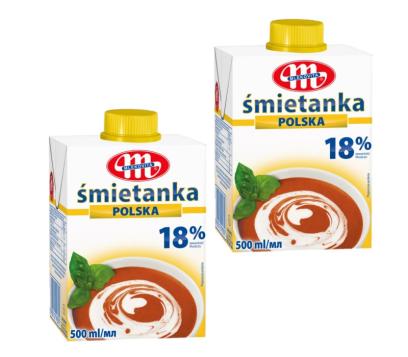 Вершки  Mlekovita 18%  500мл 