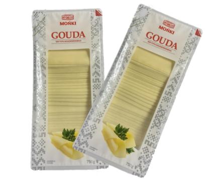 Сир Mońki Gouda голландського типу 750 гр (пластинки)